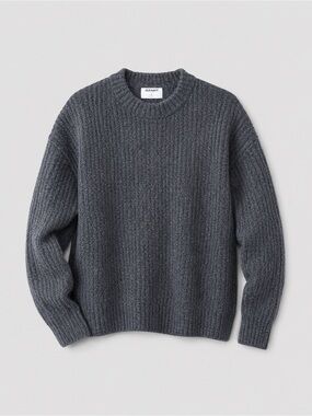 Old Navy Wool Blend‎ Sweater Size Medium Chunky Fuzzy Indie Grey Jumper NWT